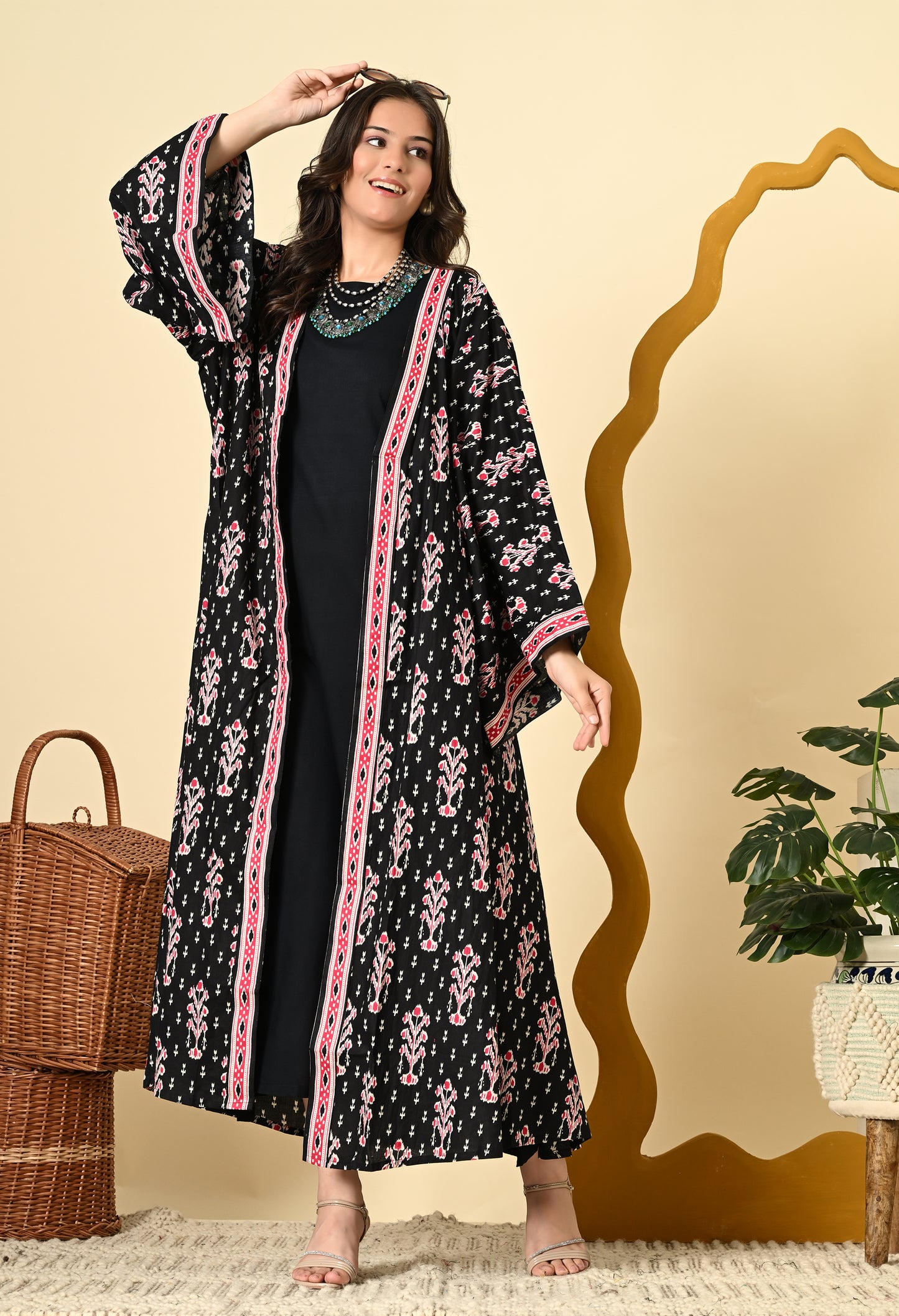 KIMONA SLEEVES JACKET DRESS