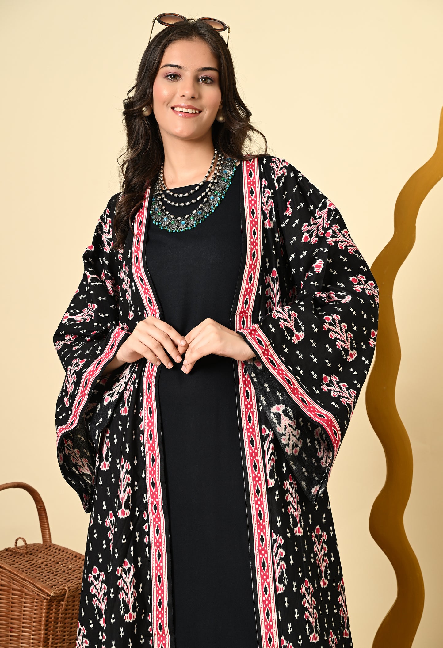 KIMONA SLEEVES JACKET DRESS