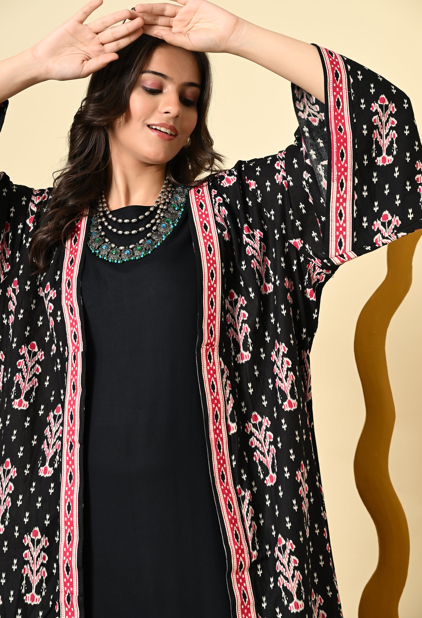 KIMONA SLEEVES JACKET DRESS