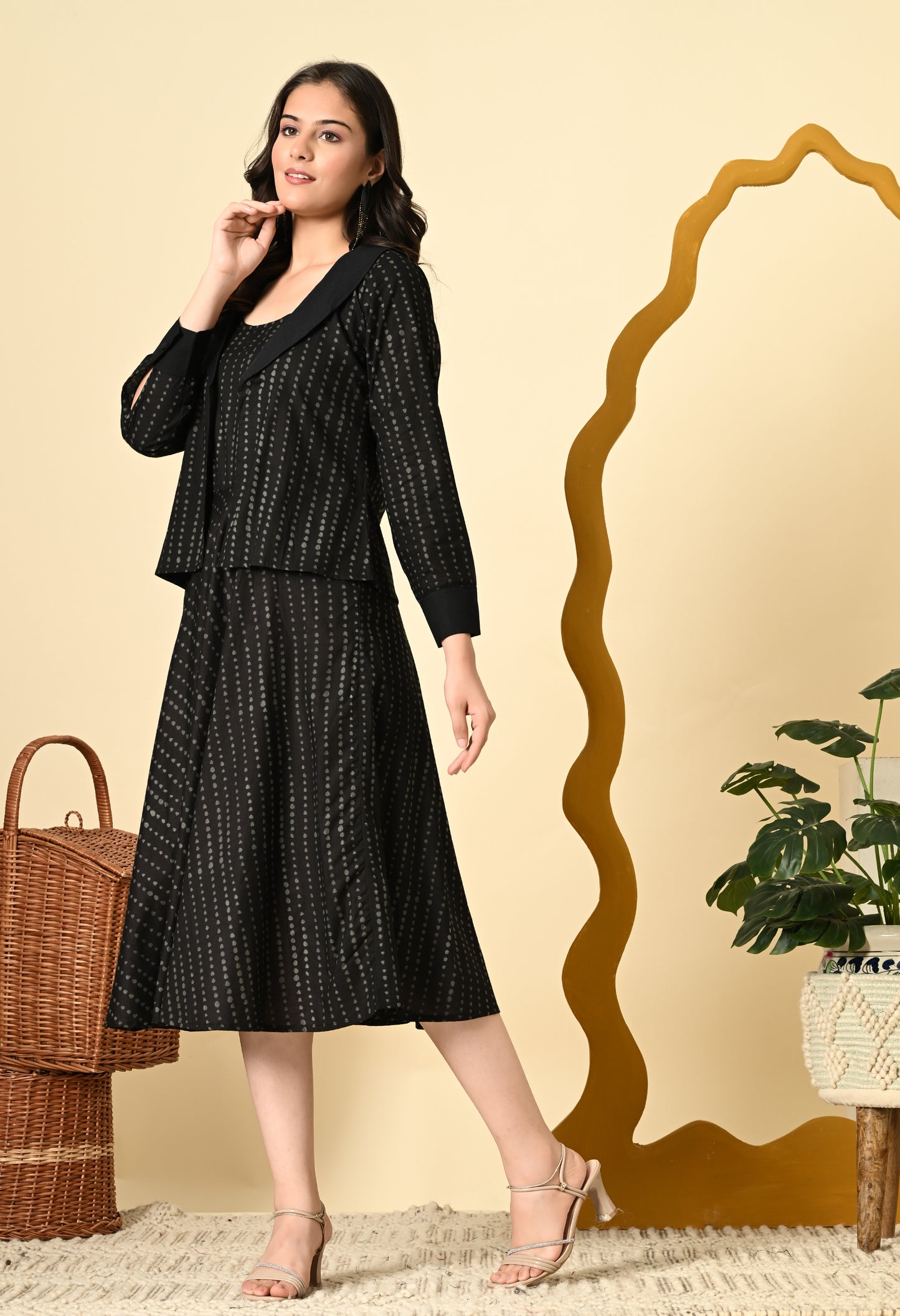 POLKA DOT JACKET DRESS