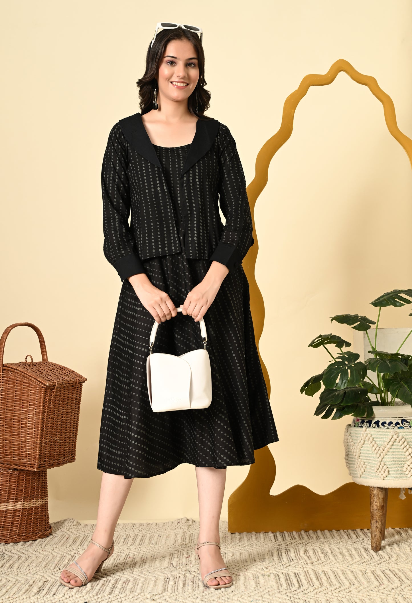 POLKA DOT JACKET DRESS