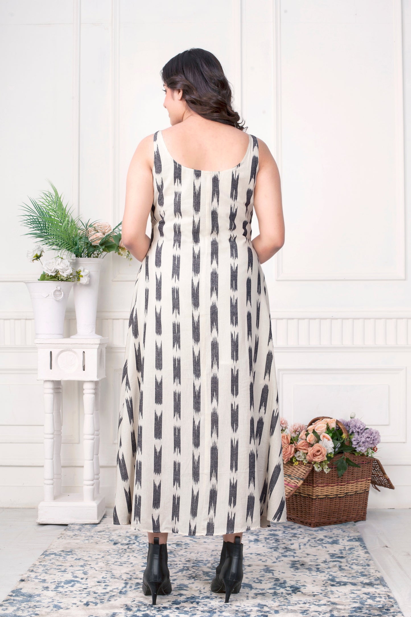 VERSATILE IKAT HANDLOOM ZIPPER JACKET & DRESS SET
