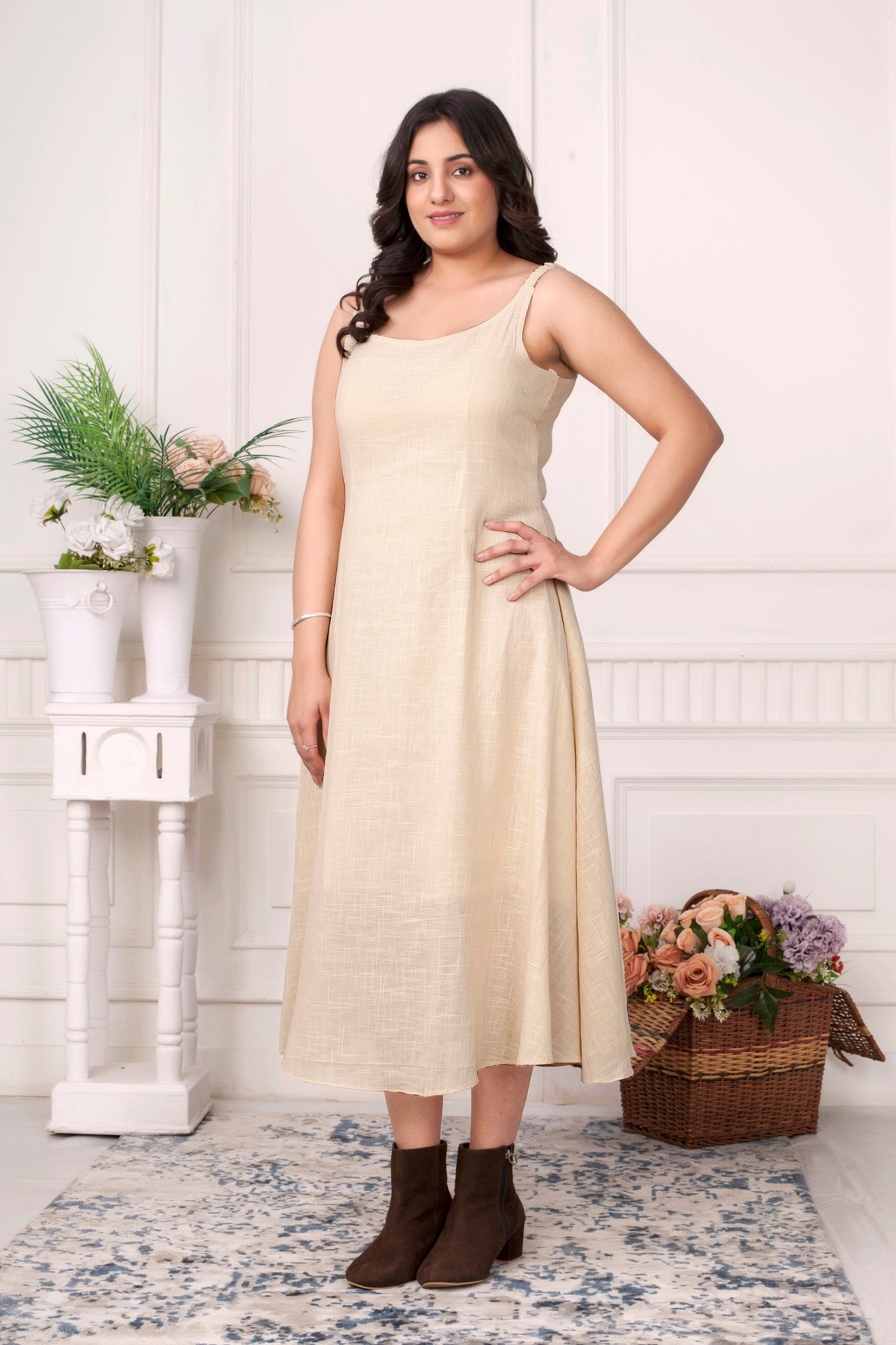 LAYERED GRACE - LINEN JACKET DRESS