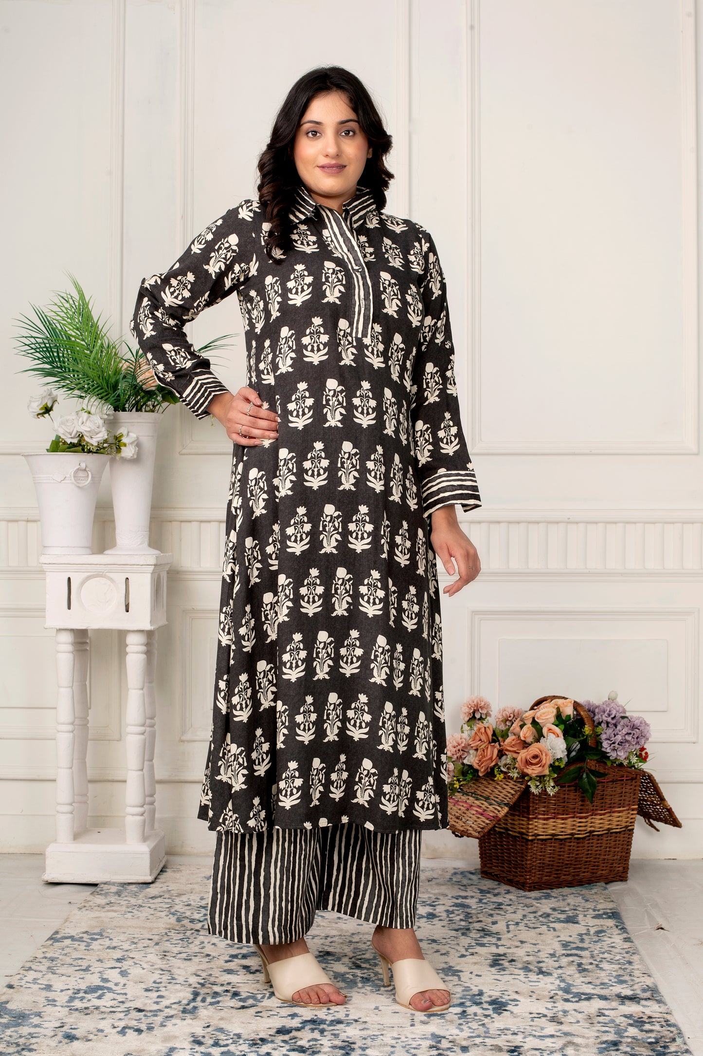 FLORUIT RAYON COORD SET
