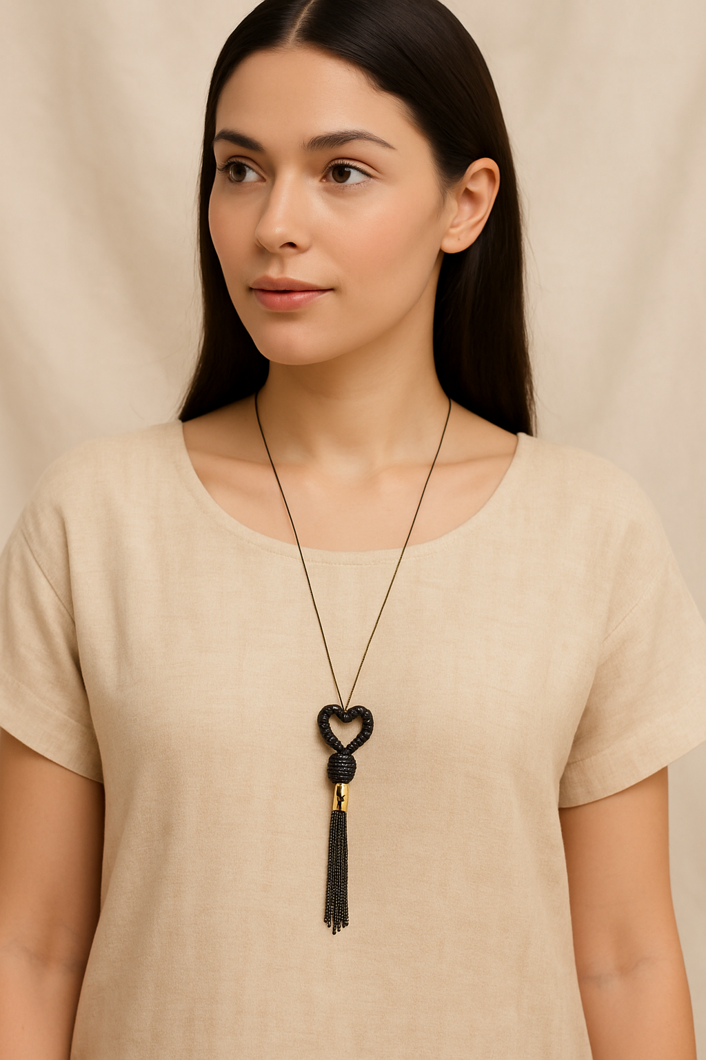 Vintage heart Charm Pendant Necklace