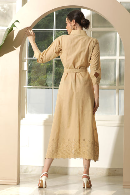 BROWN HAKOBA SHIRT DRESS