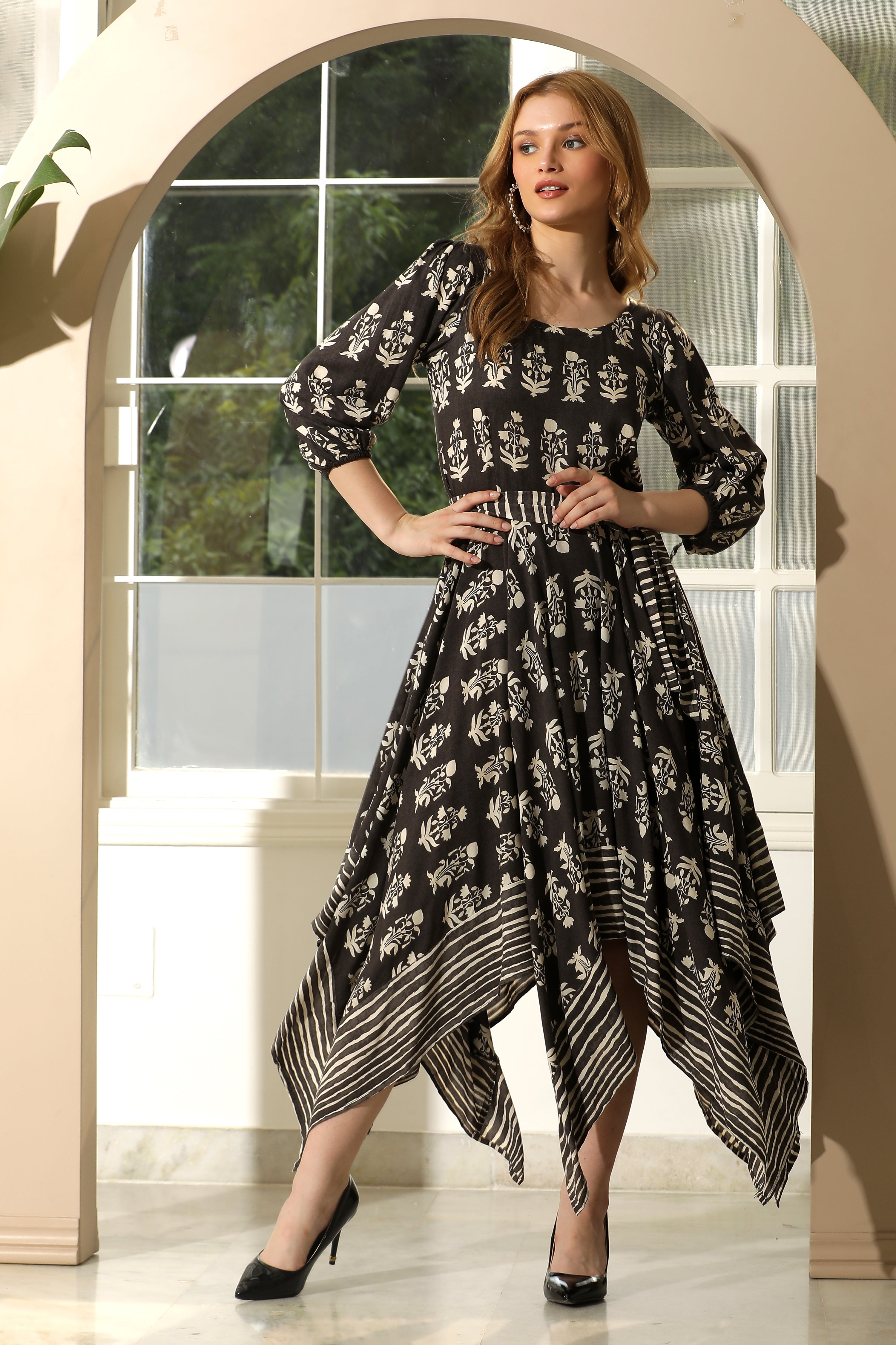 GREY HANDKERCHIEF DRESS