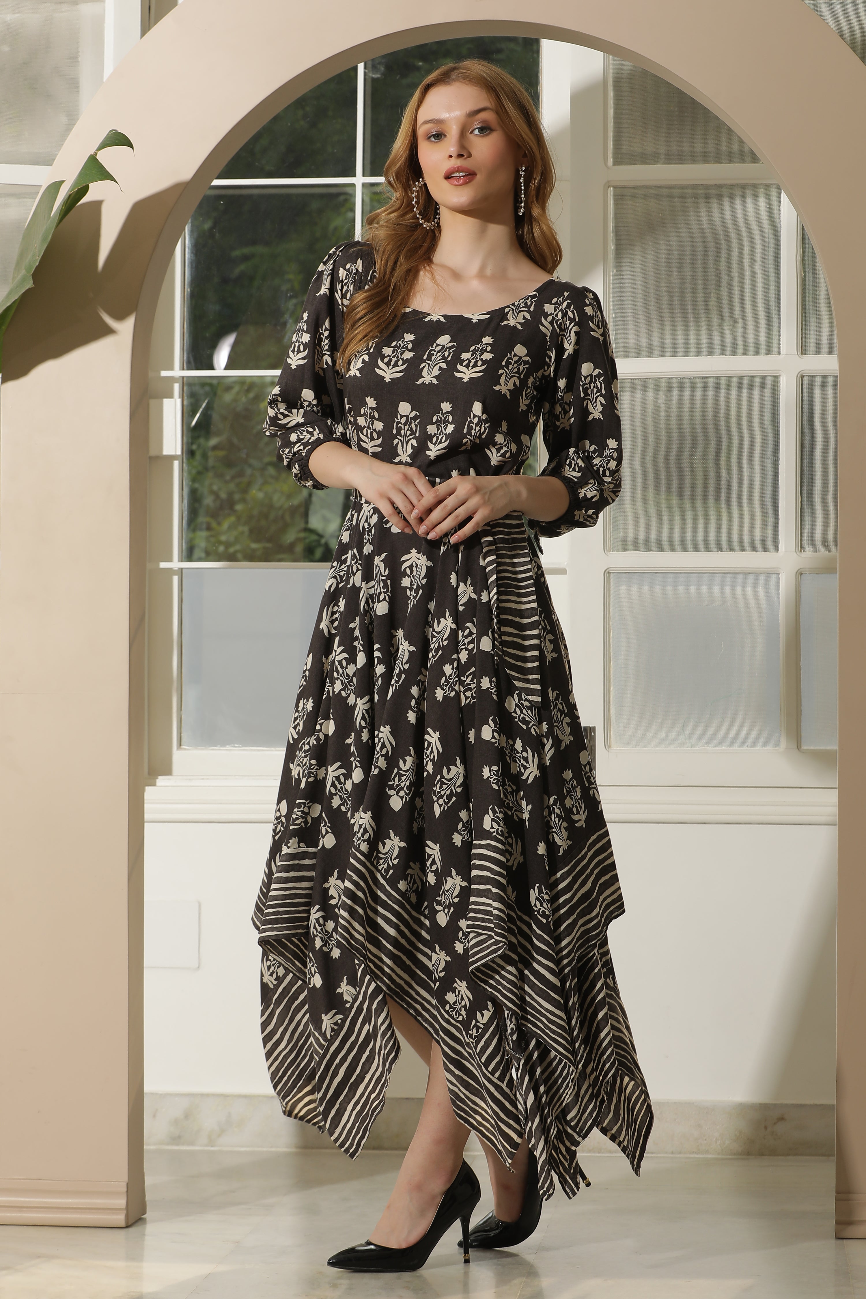 GREY HANDKERCHIEF DRESS