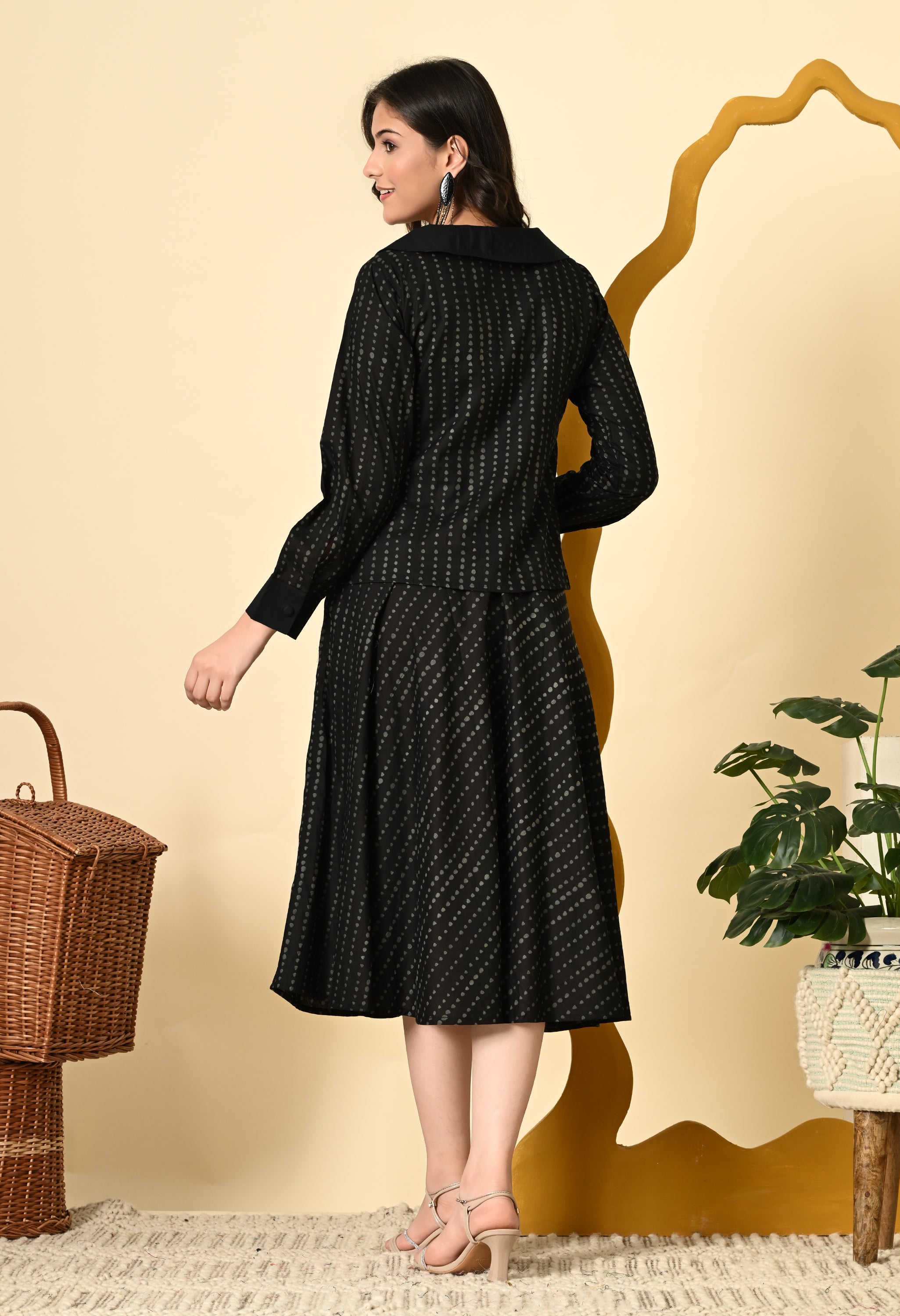 POLKA DOT DRESS WITH JACKET