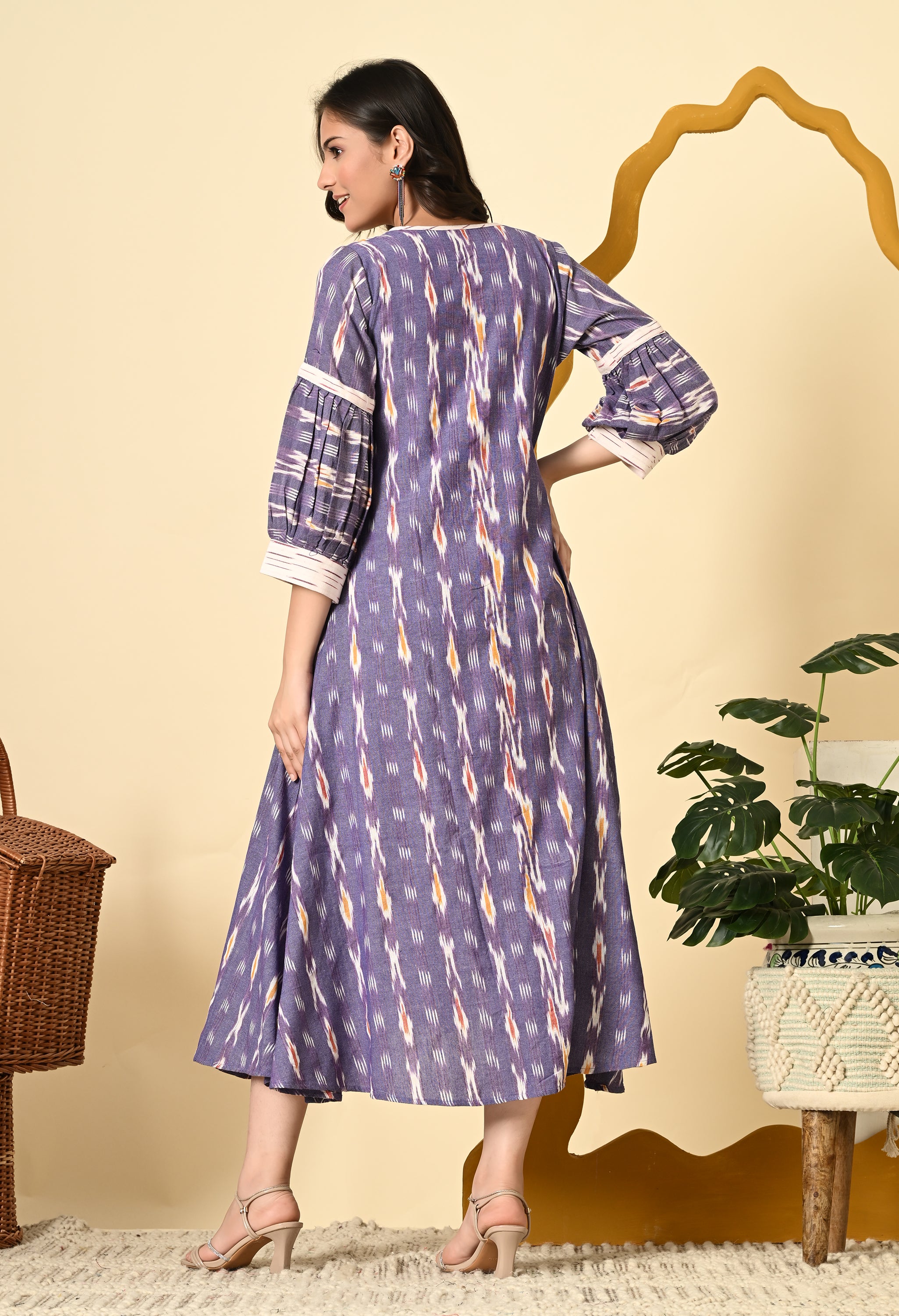PETUNIA IKAT PUFF SLEEVE JACKET WITH INNER