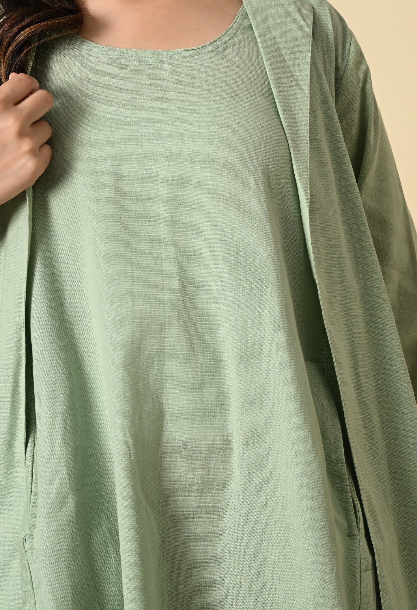 PISTACHIO COWL DRESS