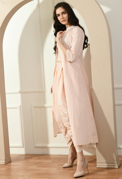 PEACH HAKOBA PATIALA JACKET SET