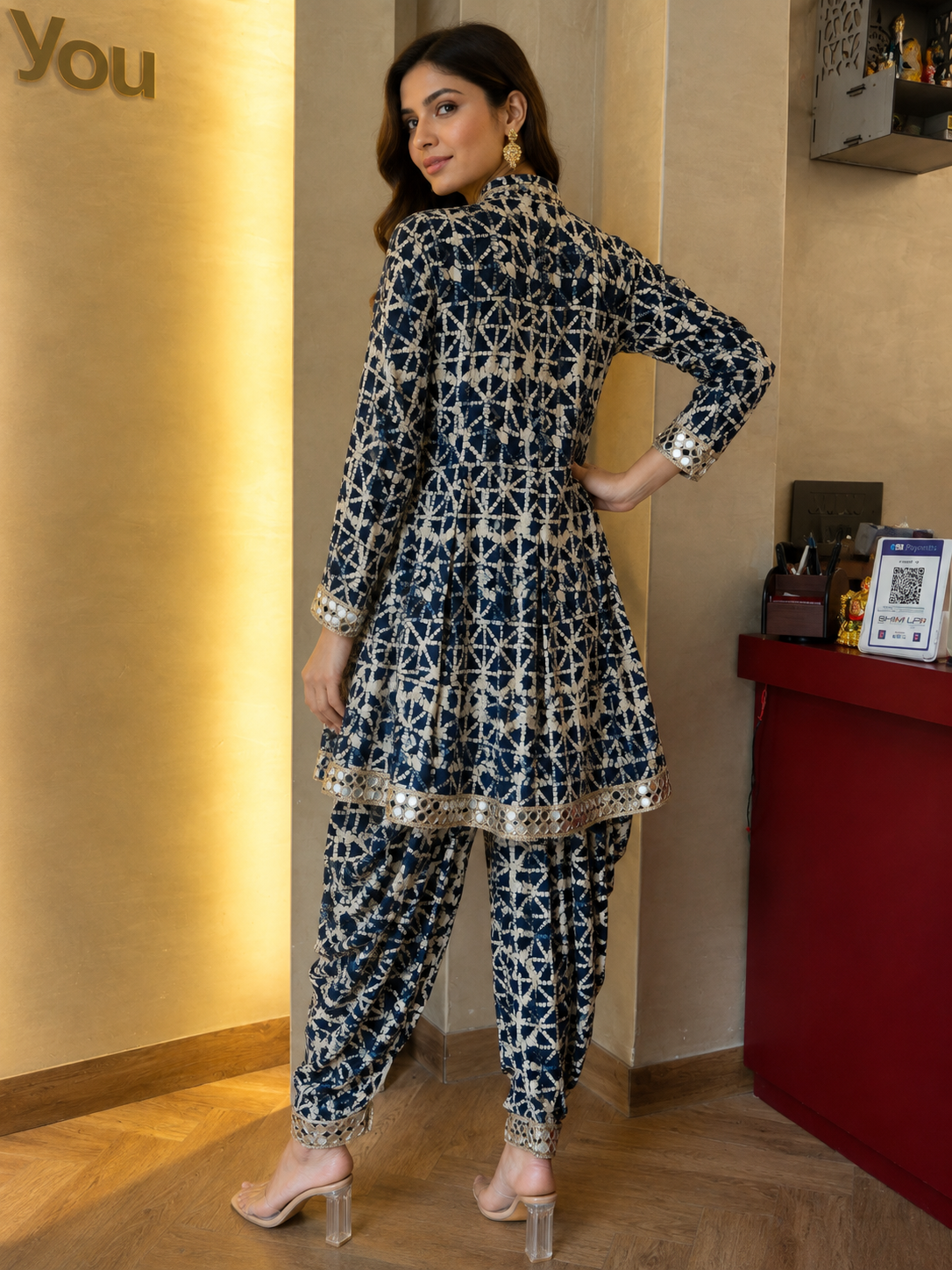 SHARVANI MIRRORWORK KURTA SET