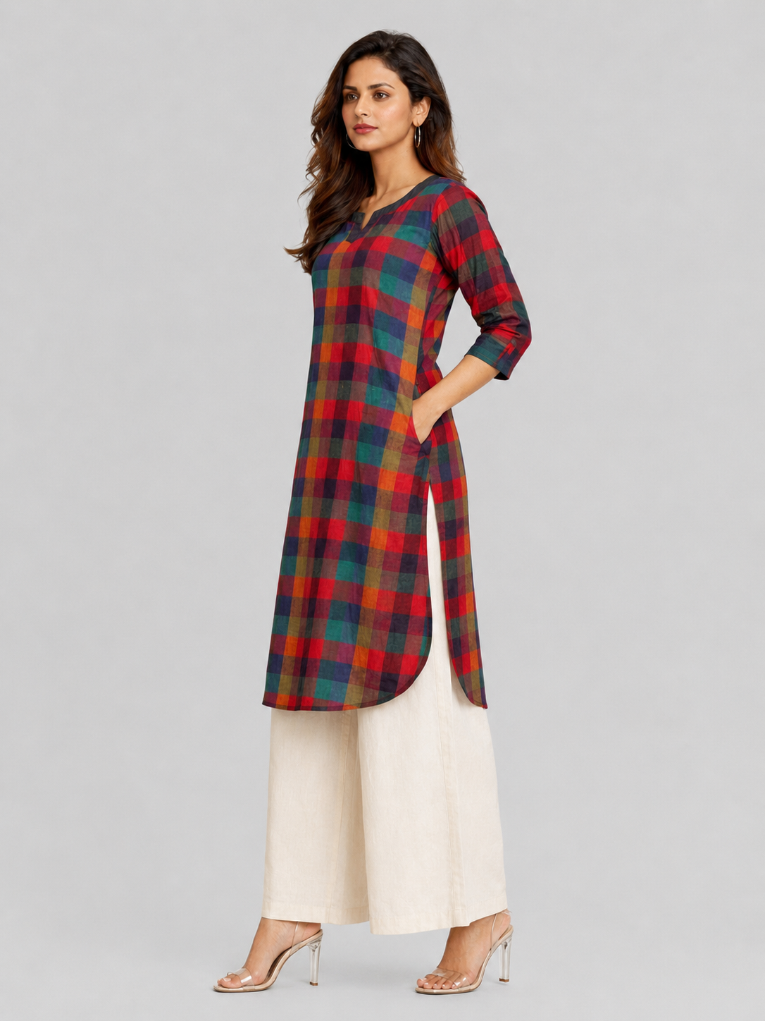 MULTI CHECKERED KURTA