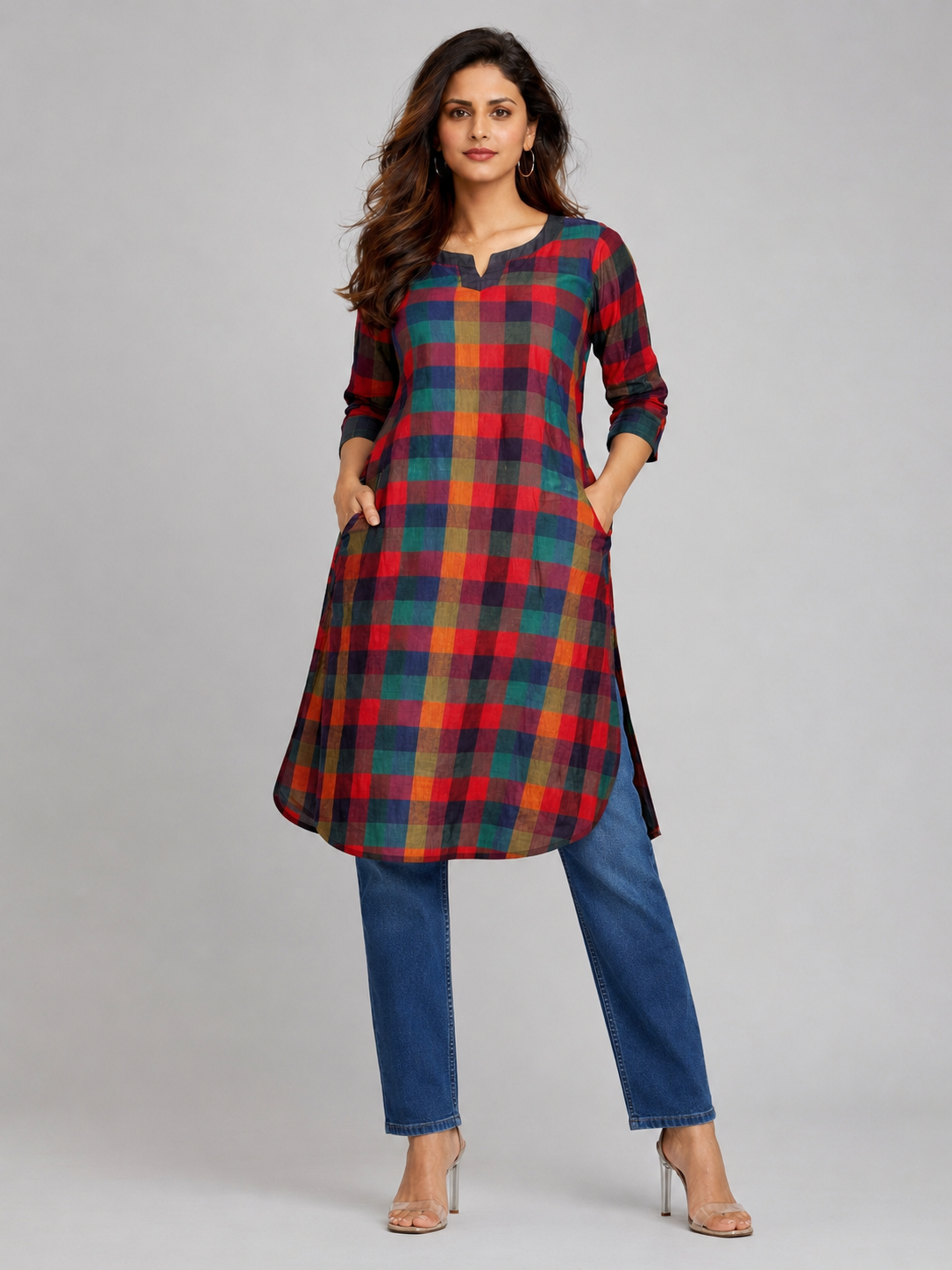 MULTI CHECKERED KURTA