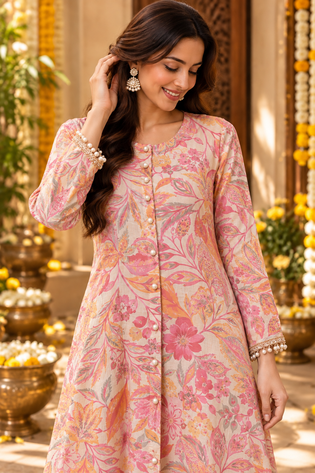 KAMAKSHI  FLORAL SHARARA SET