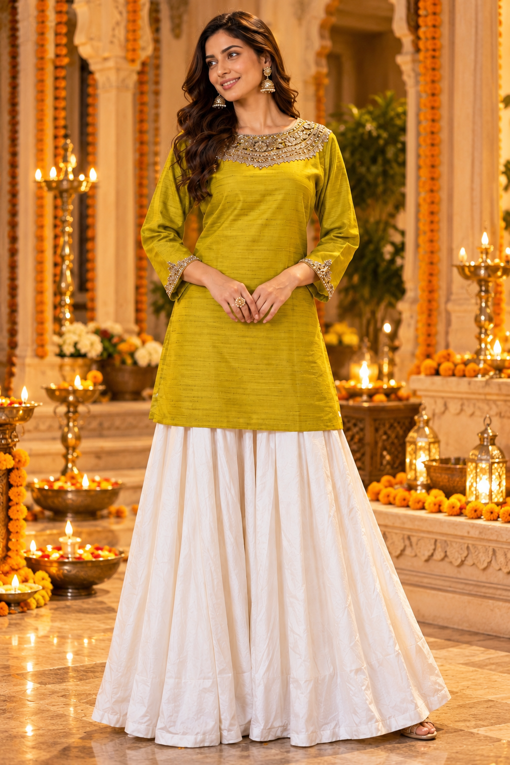 VARADA KHADI SILK KURTA SET