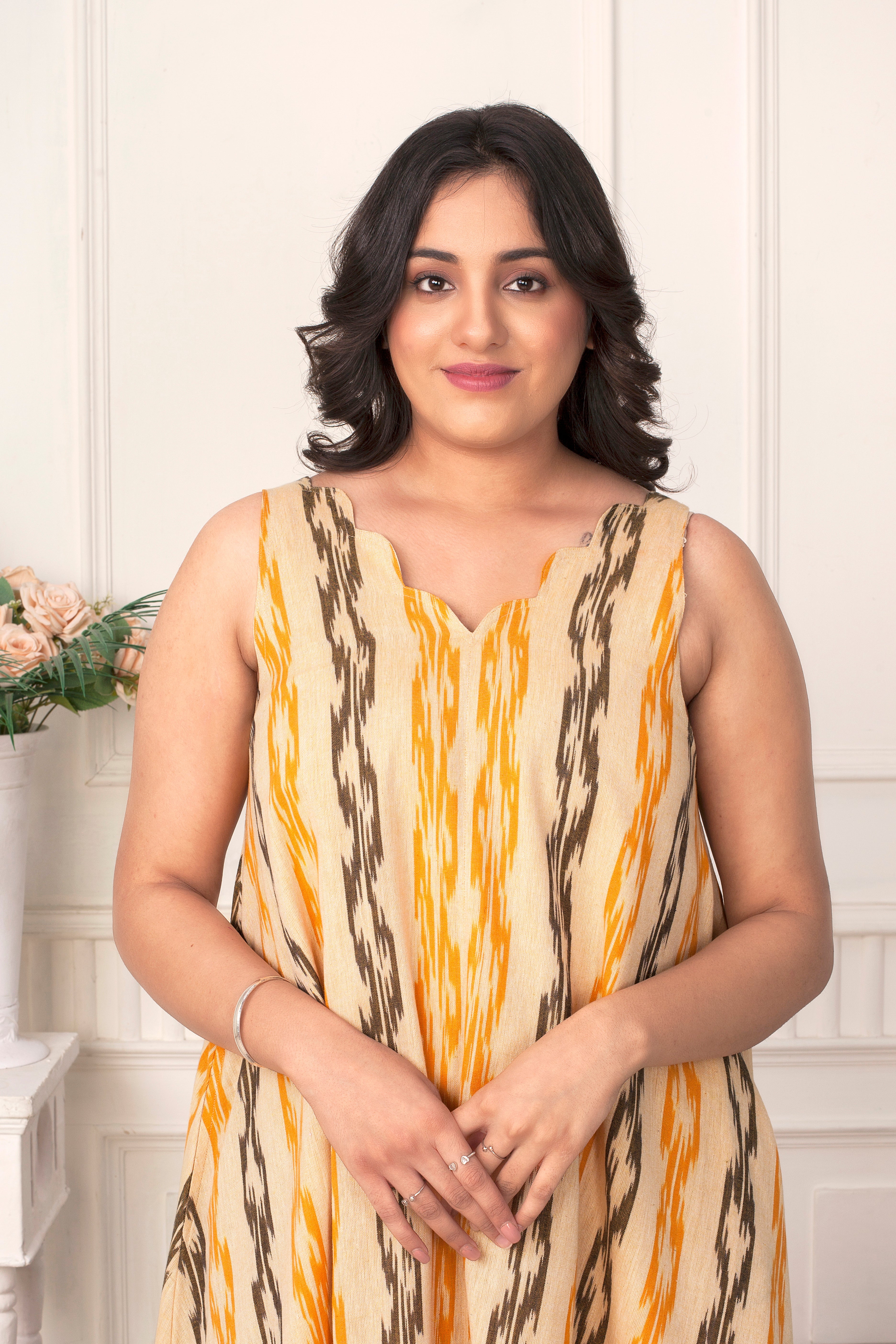 BREEZY IKAT COTTON KALI DRESS