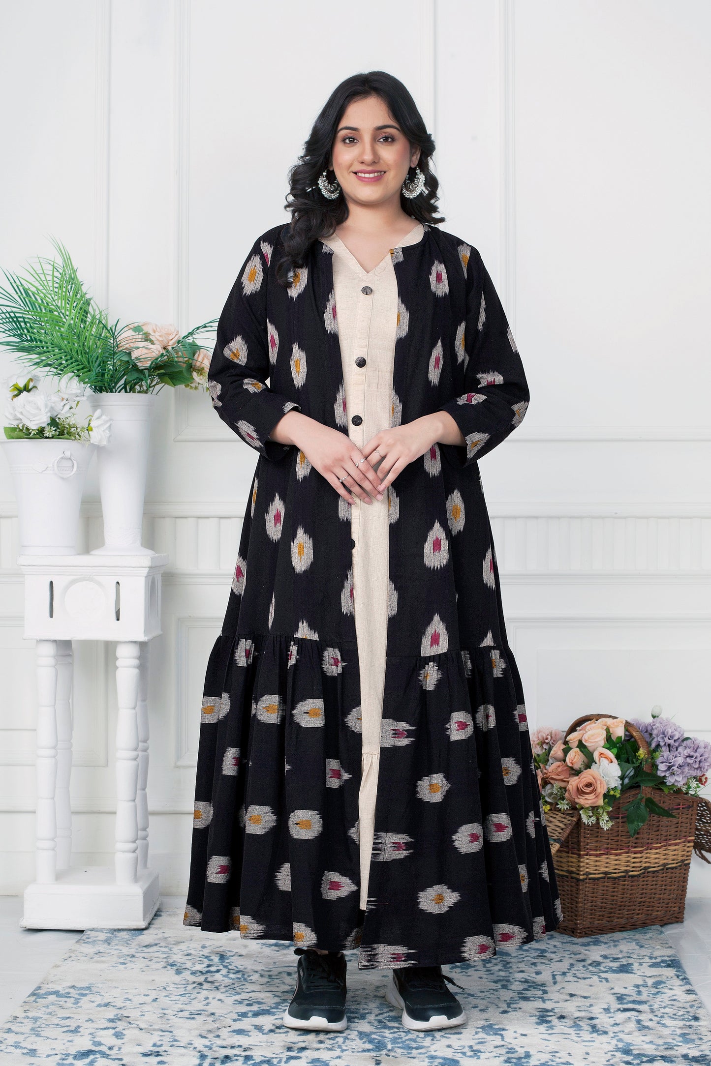 IKAT ELEGANCE BLACK JACKET DRESS