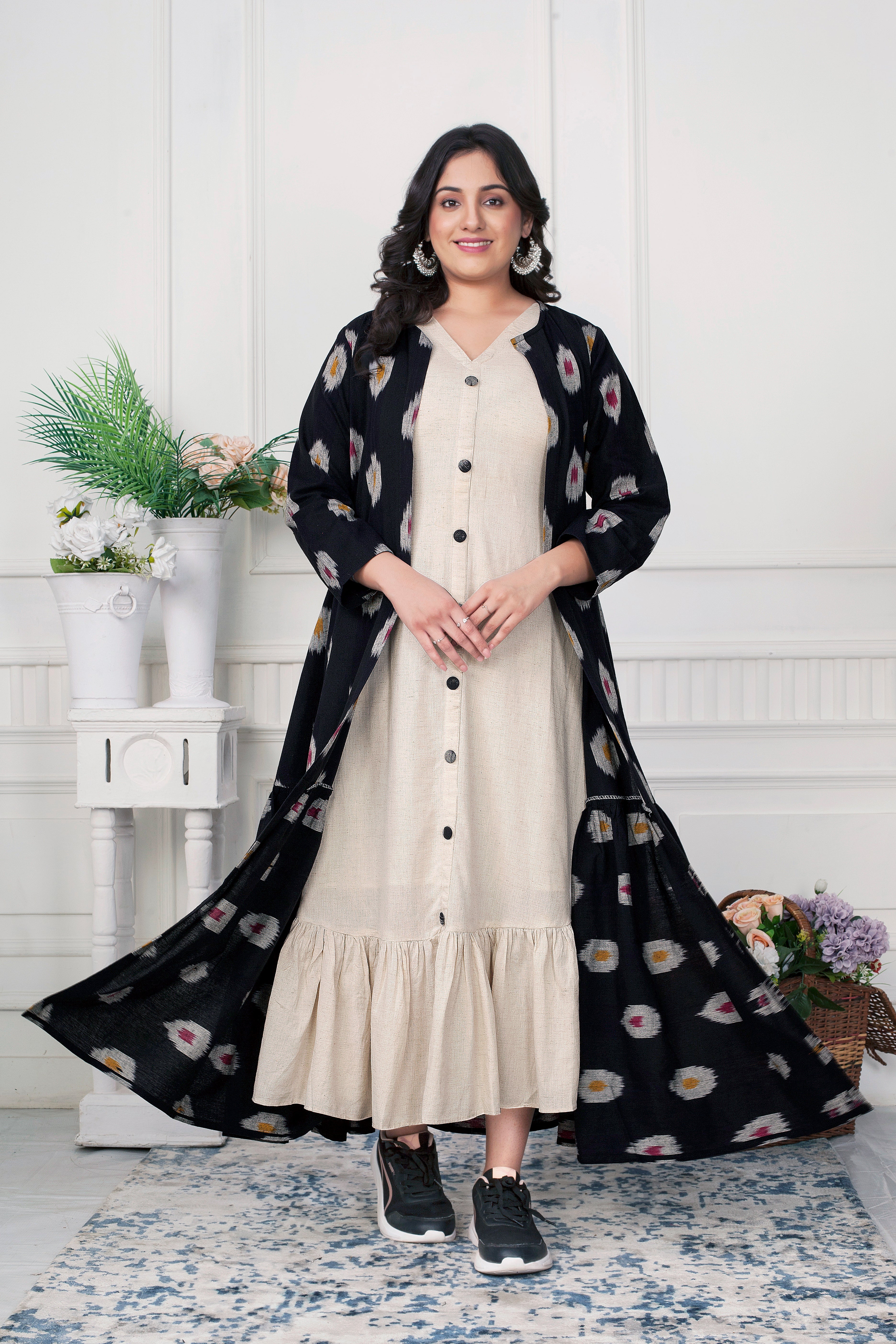 IKAT ELEGANCE BLACK JACKET DRESS