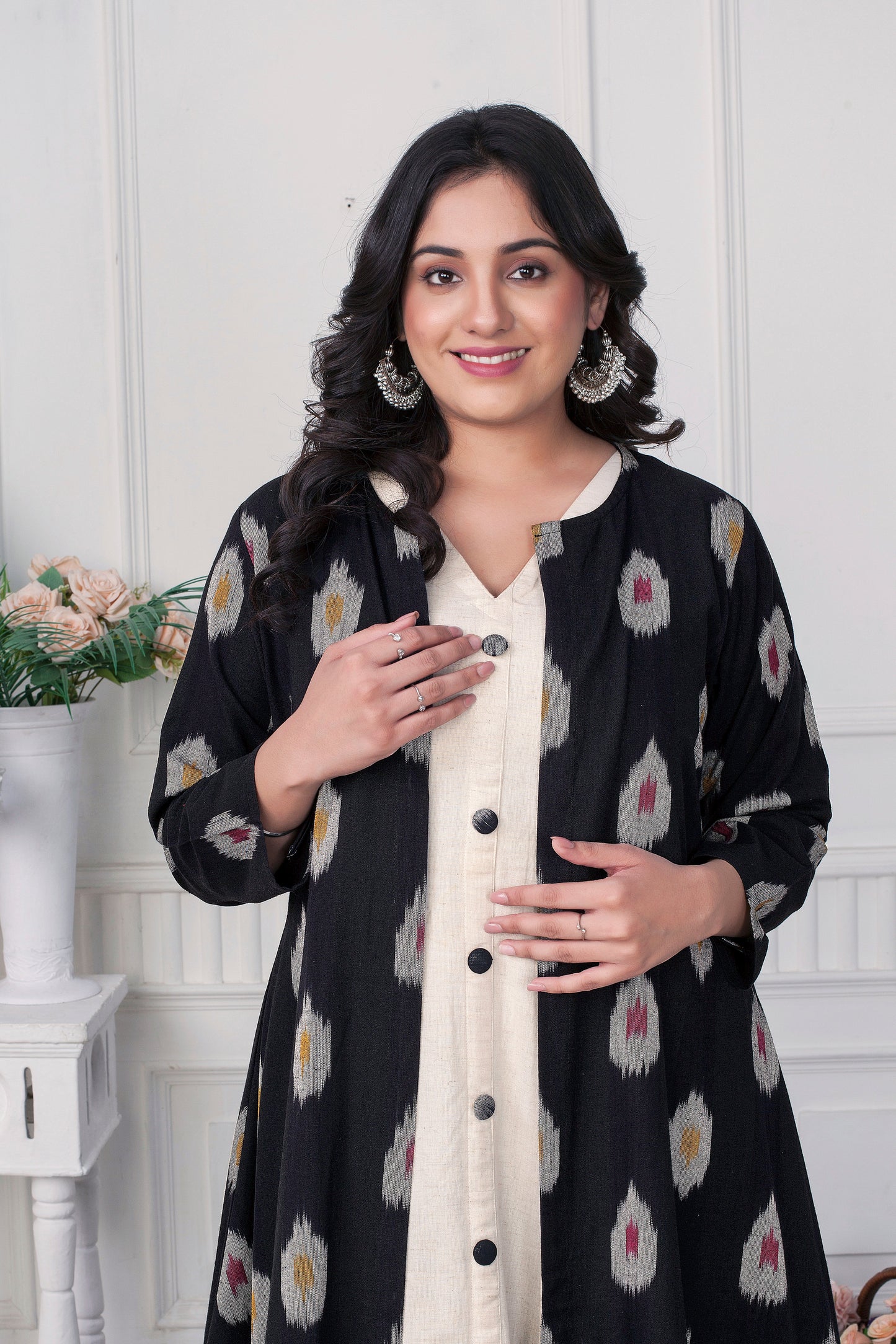 IKAT ELEGANCE BLACK JACKET DRESS