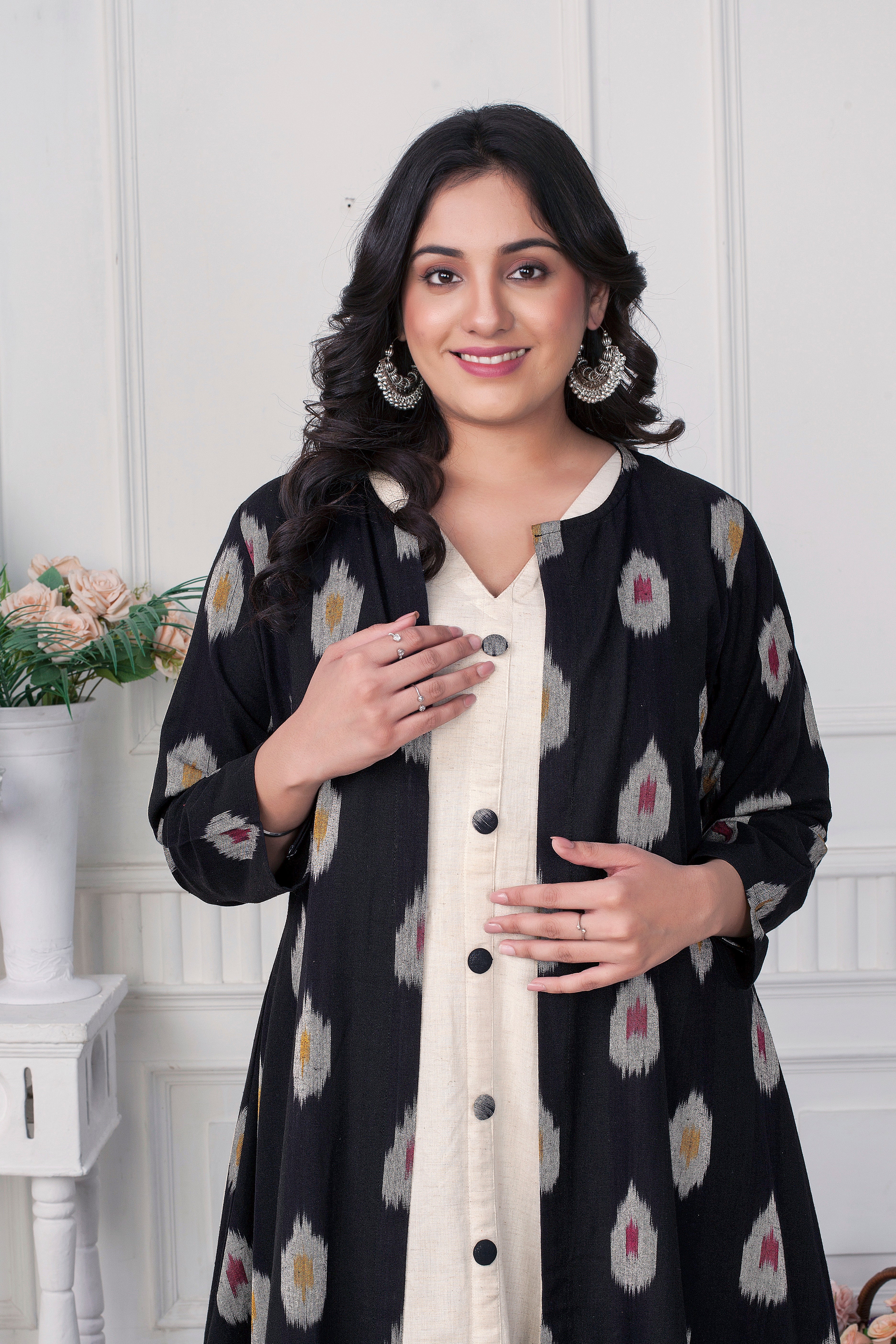 IKAT ELEGANCE BLACK JACKET DRESS