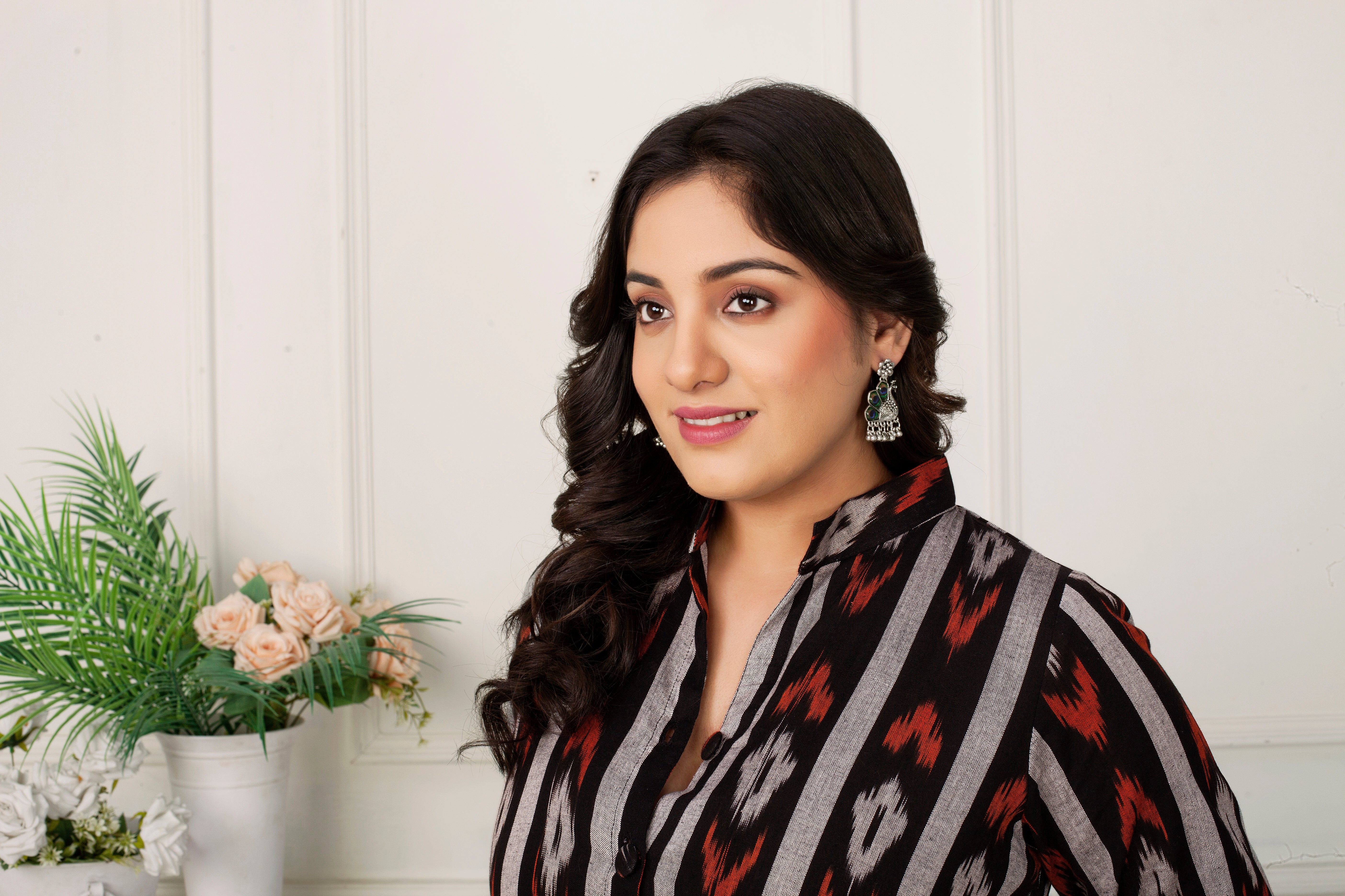 BLACK IKAT SHIRT DRESS
