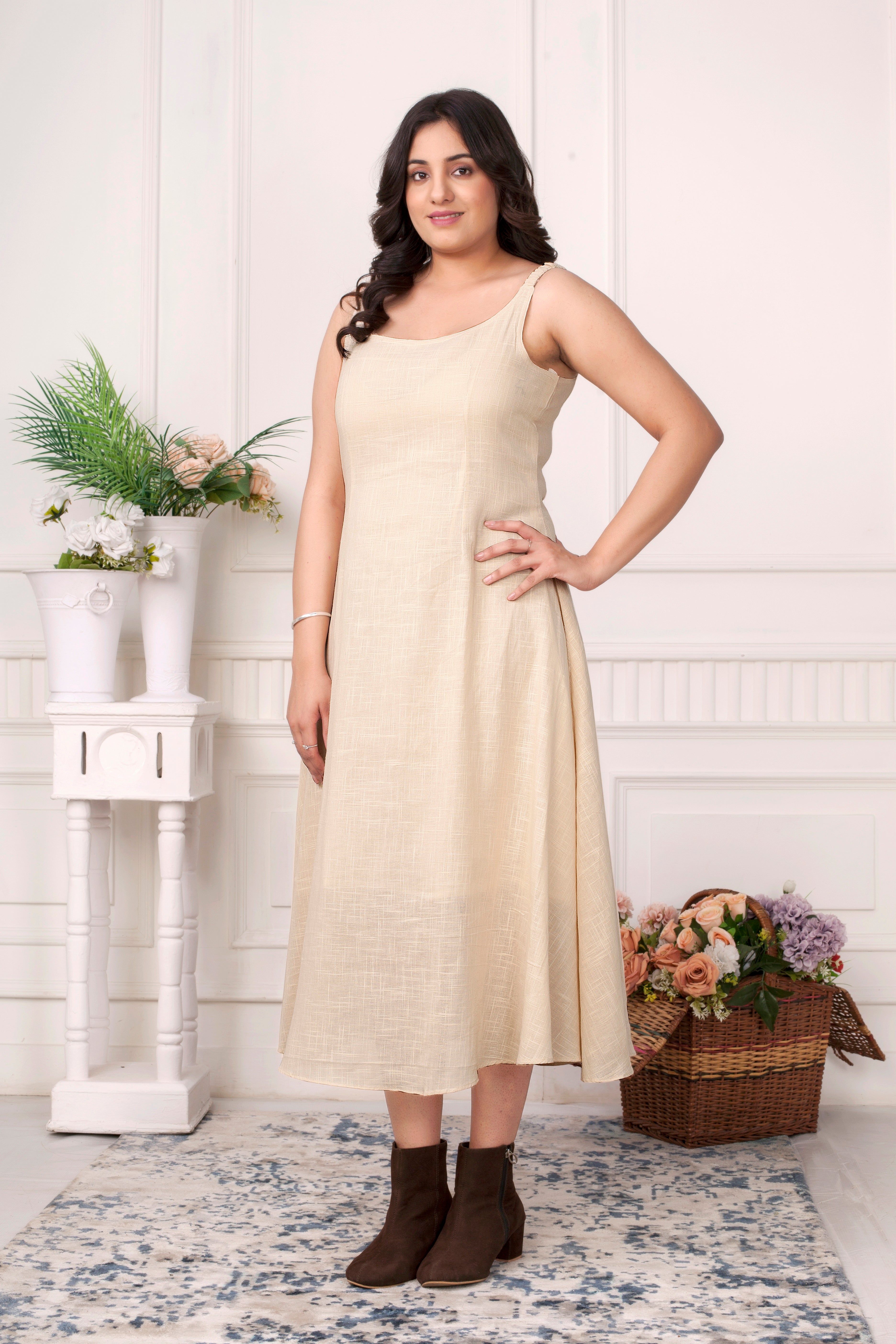LAYERED GRACE - LINEN JACKET DRESS