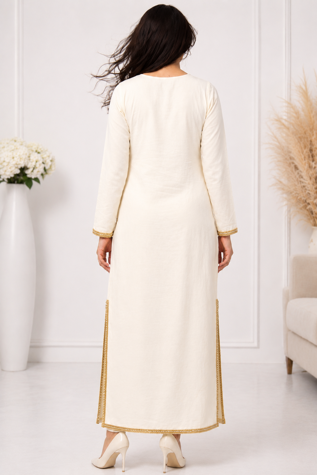 VEDA HANDWORK YOKE KAFTAN