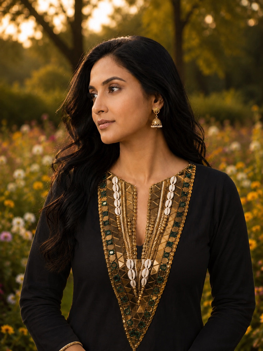 KAVYA HANDWORK YOKE KURTA SET