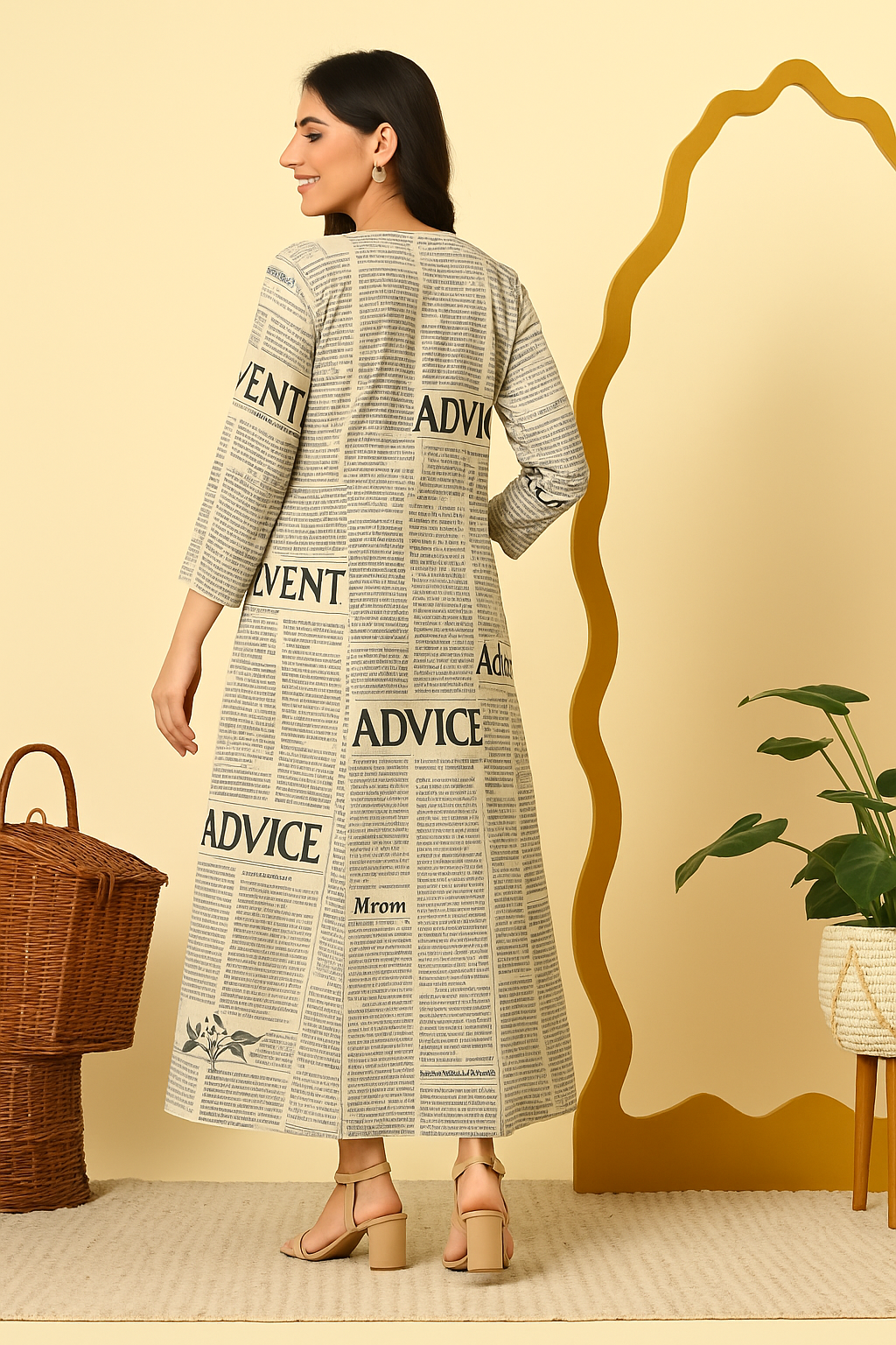NEWSPAPERPRINT JACKET WITH INNER