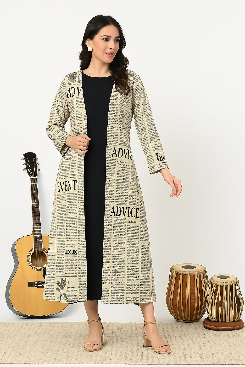 NEWSPAPERPRINT JACKET WITH INNER