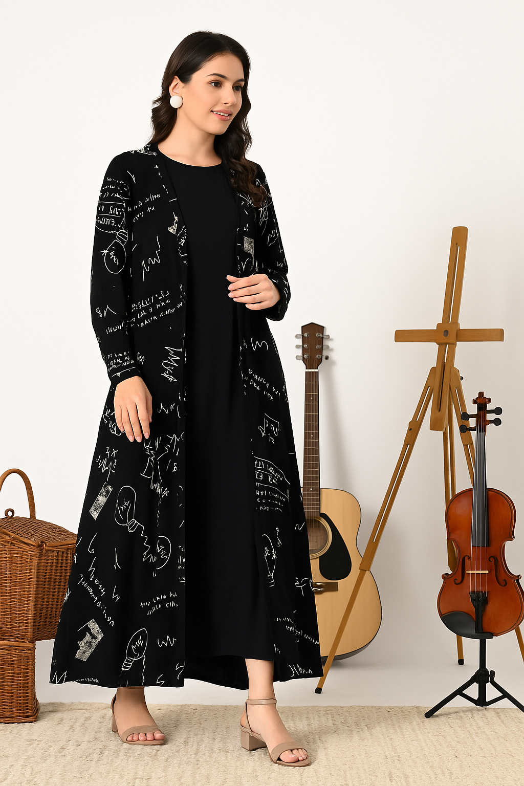 ABSTRACT PRINT JACKET WITH INNER