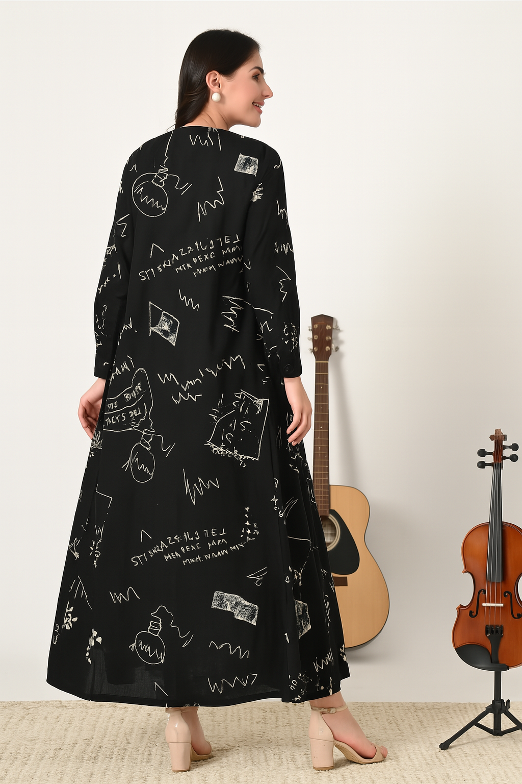 ABSTRACT PRINT JACKET WITH INNER