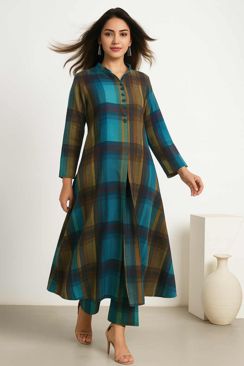 ABSTRACT PRINT BLUE CO-ORD SET