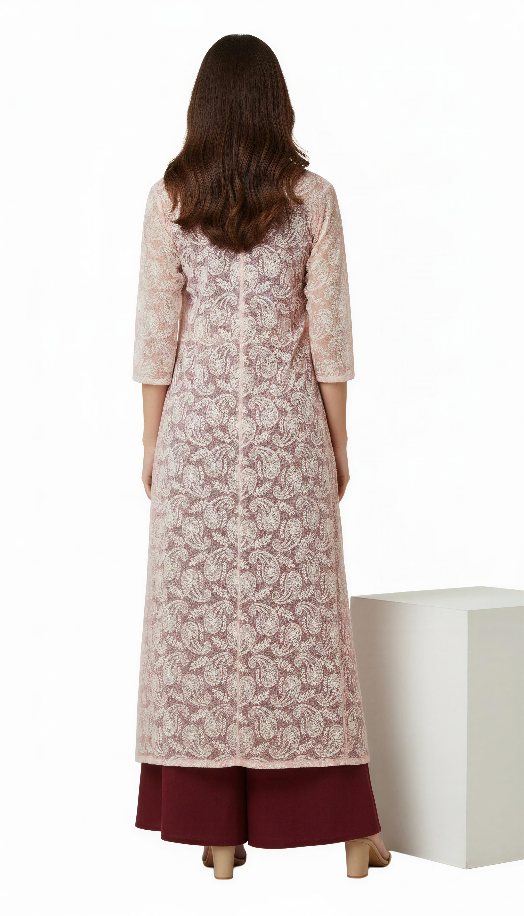 Light pink chickenkari jacket