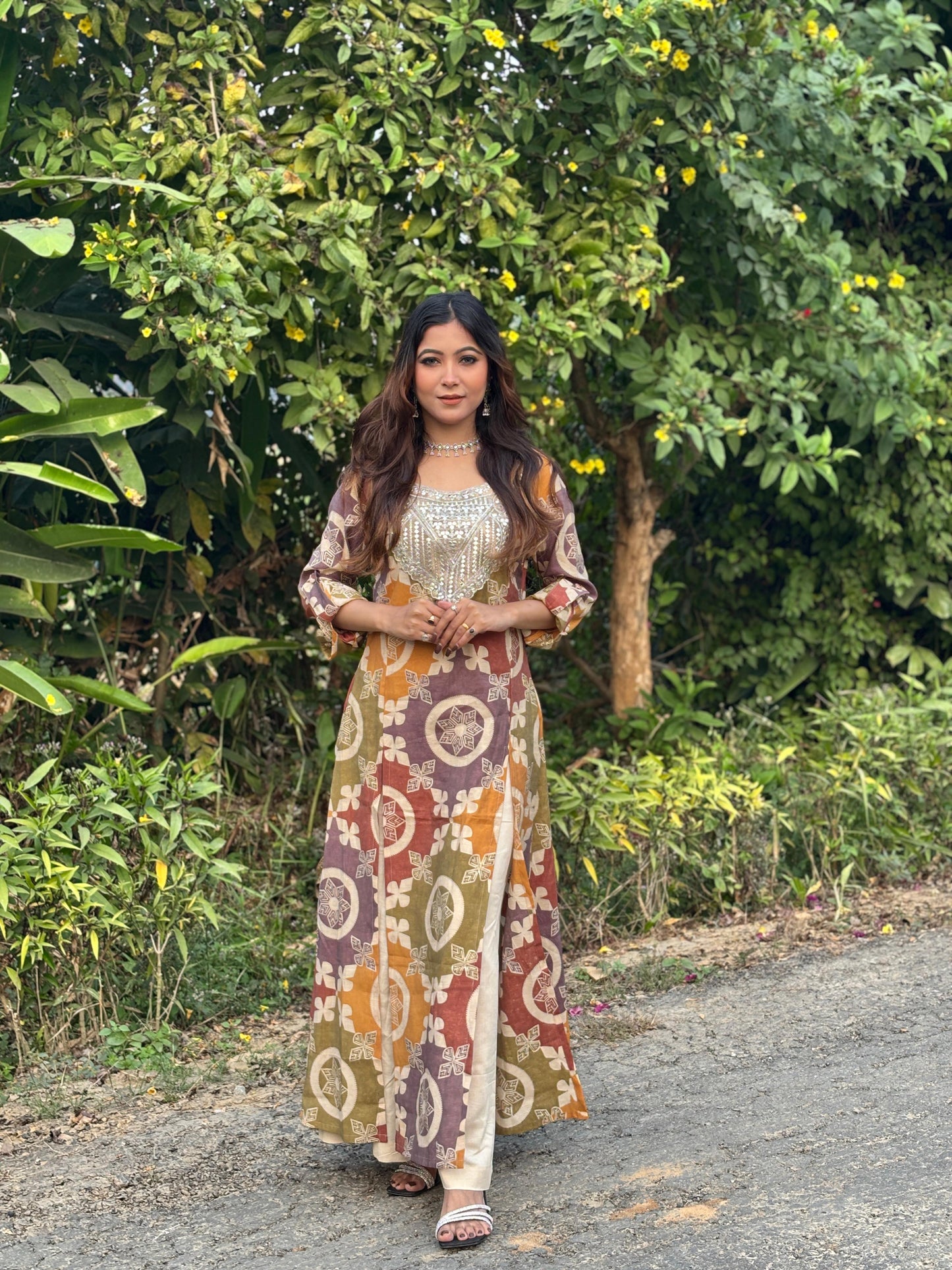 GOTTA PATTI TOKE WITH AMARA PATCHWORK PRINT KURTA SET