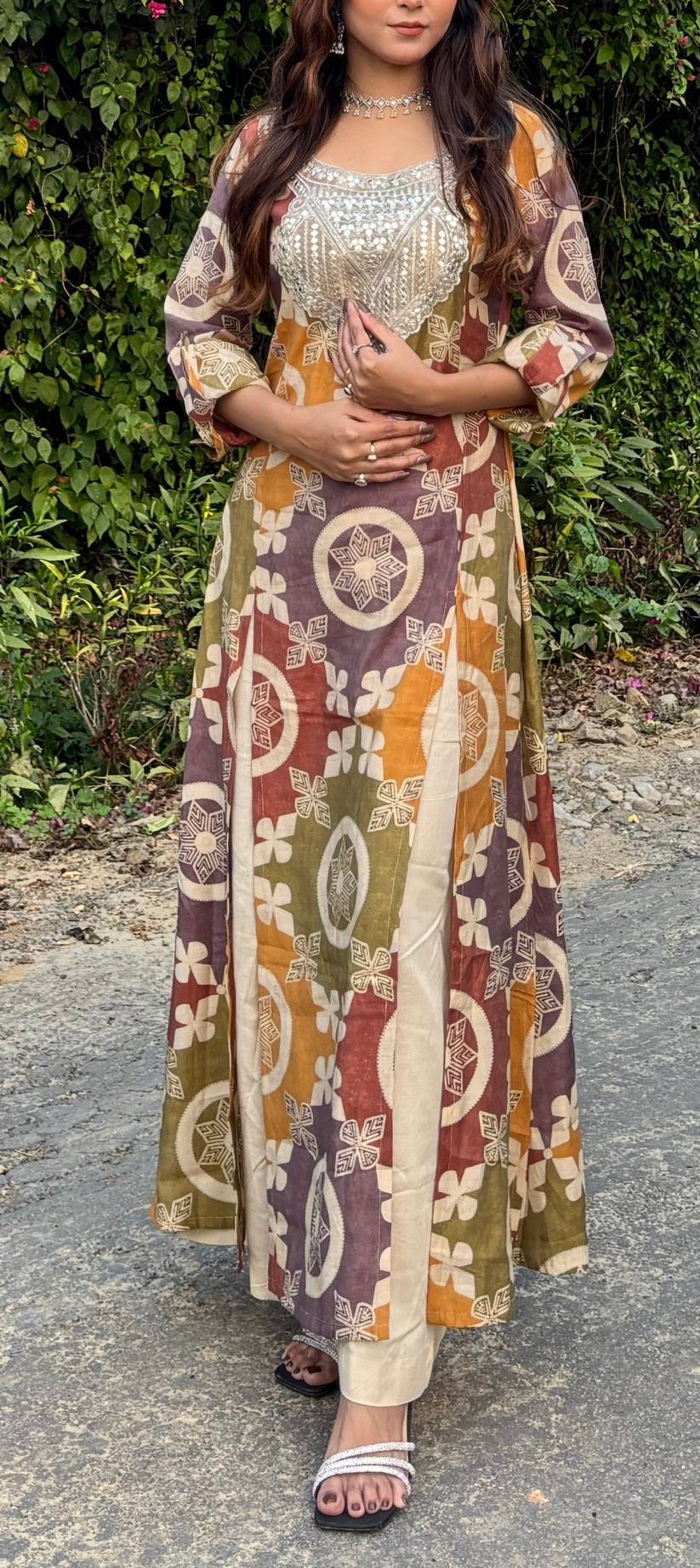 GOTTA PATTI TOKE WITH AMARA PATCHWORK PRINT KURTA SET