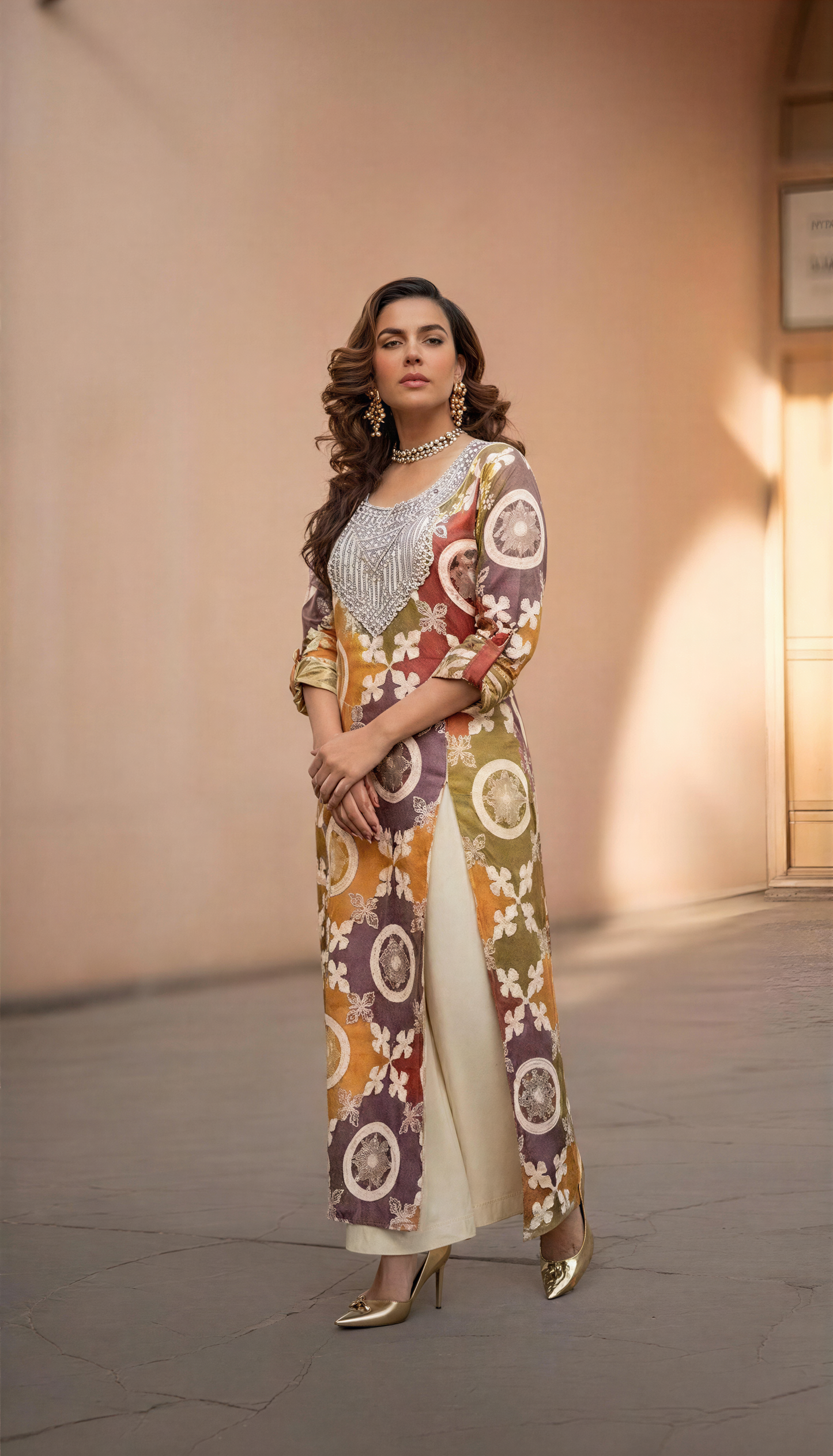 GOTTA PATTI TOKE WITH AMARA PATCHWORK PRINT KURTA SET