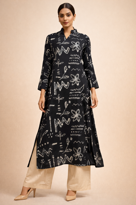 MIDNIGHT MUSE PURE COTTON KURTA