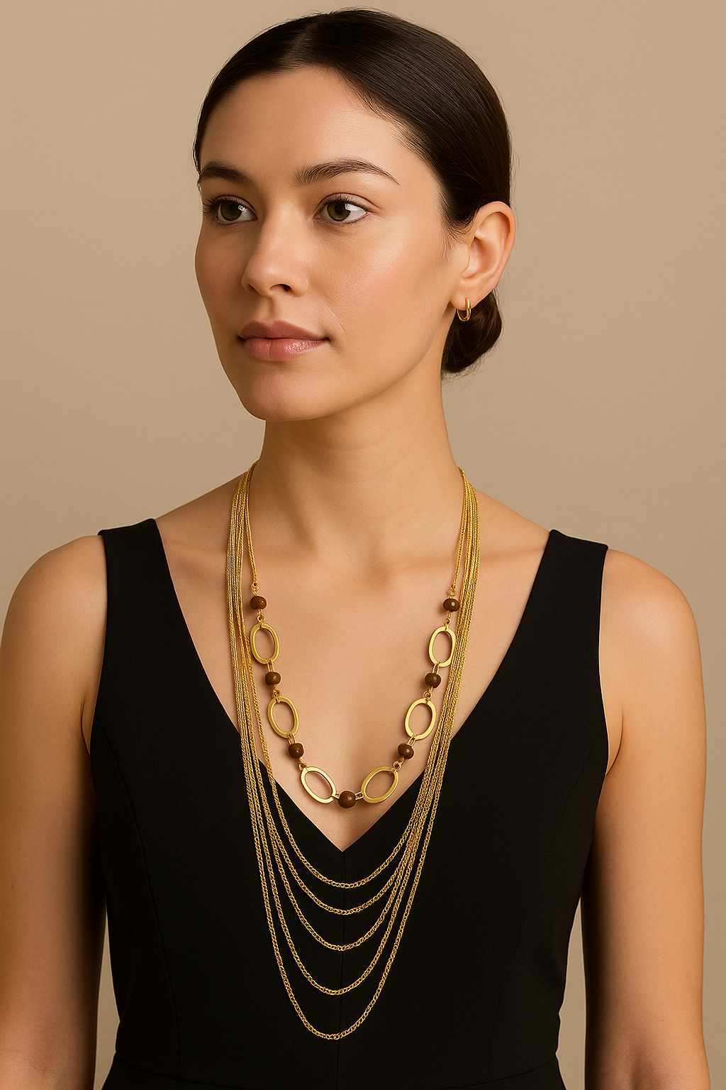 Layered Gold Chain Necklace