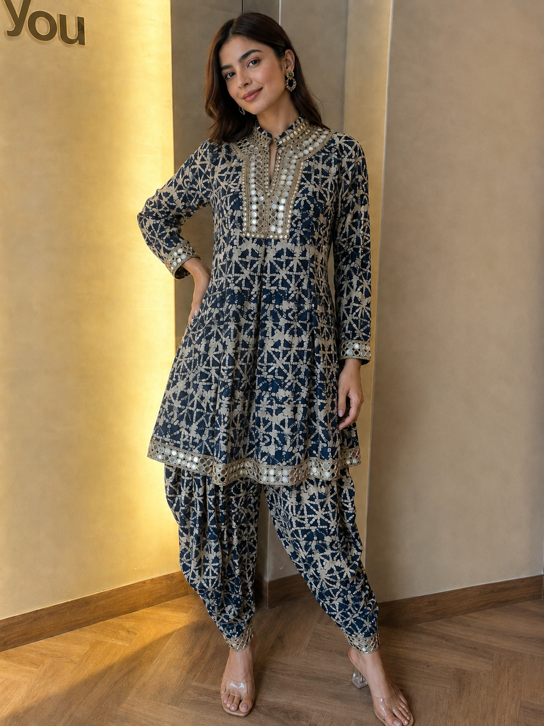SHARVANI MIRRORWORK KURTA SET