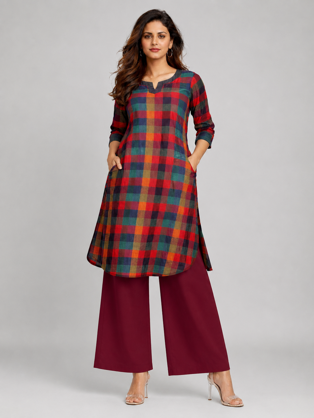 MULTI CHECKERED KURTA