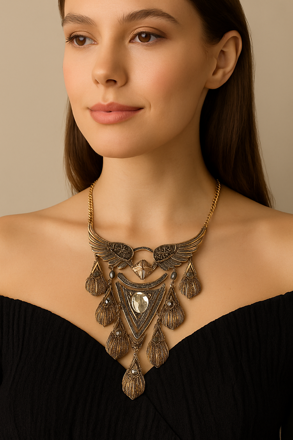 Antique Statement Choker Necklace