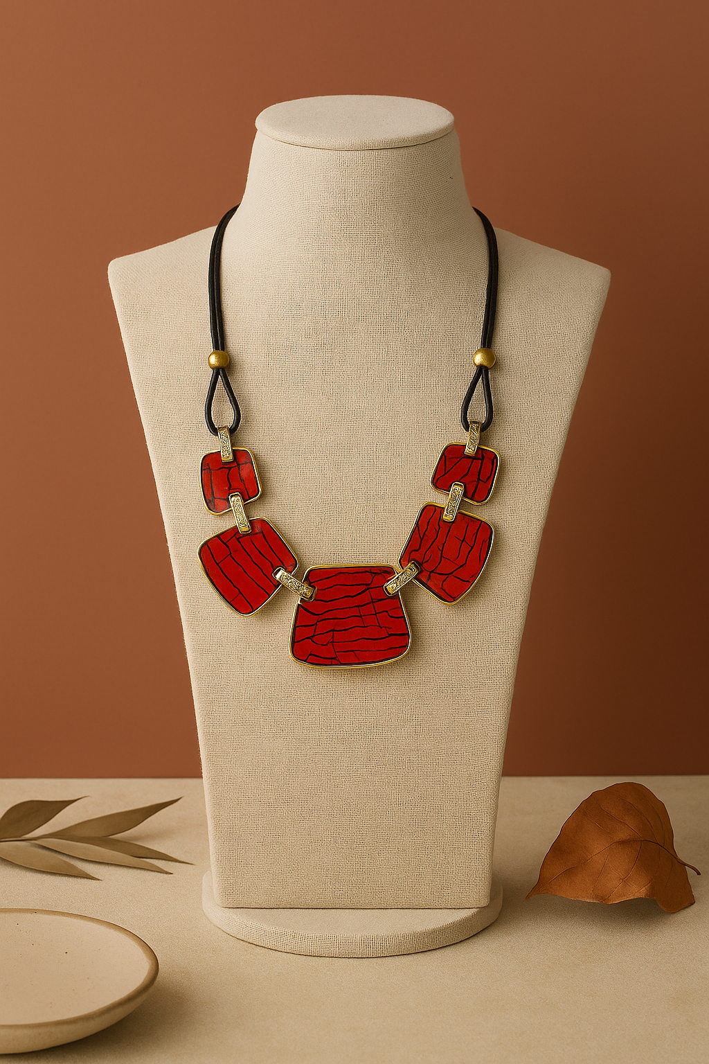 Bohemian Enamel Disc Pendant Necklace