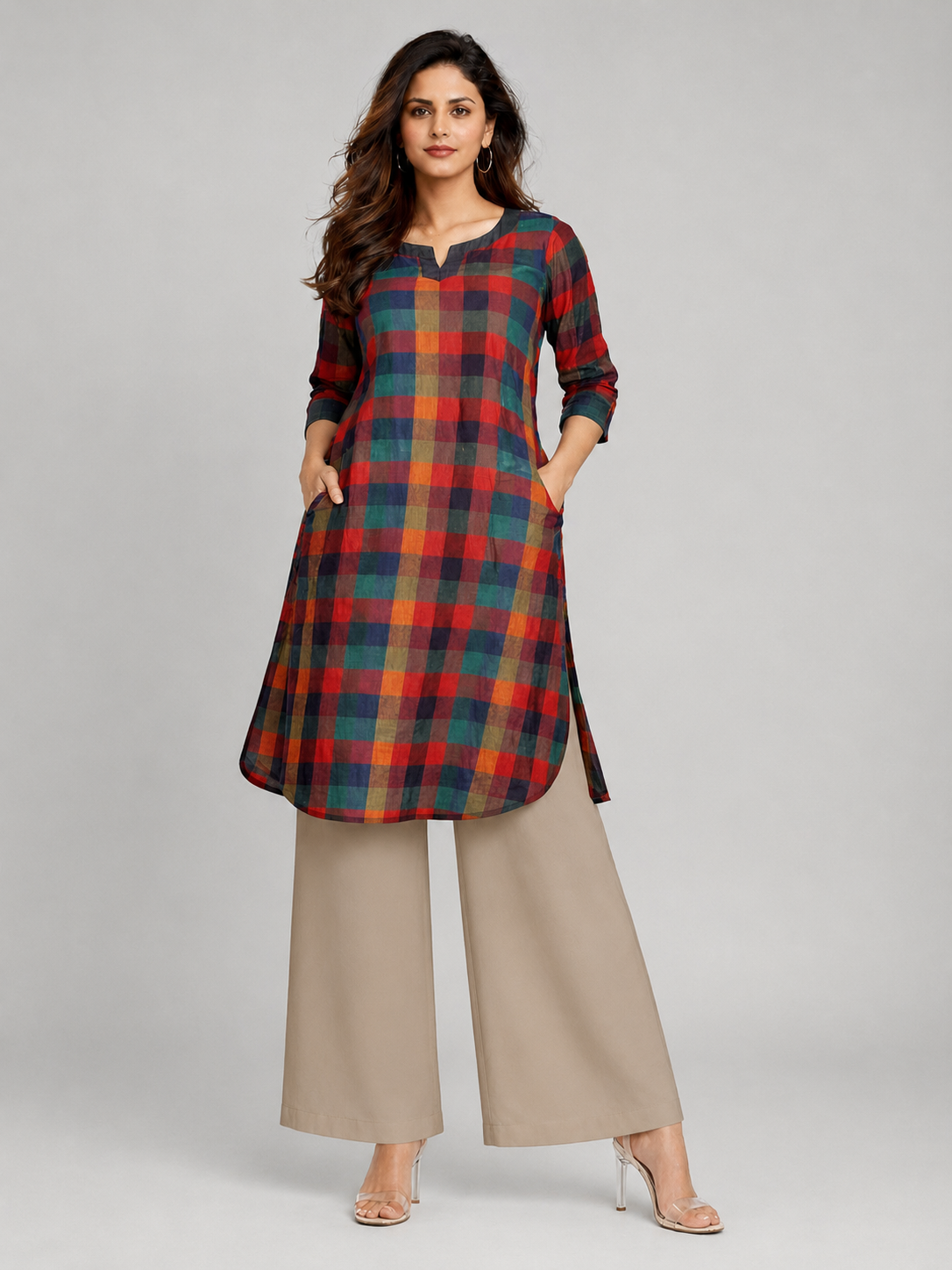 MULTI CHECKERED KURTA