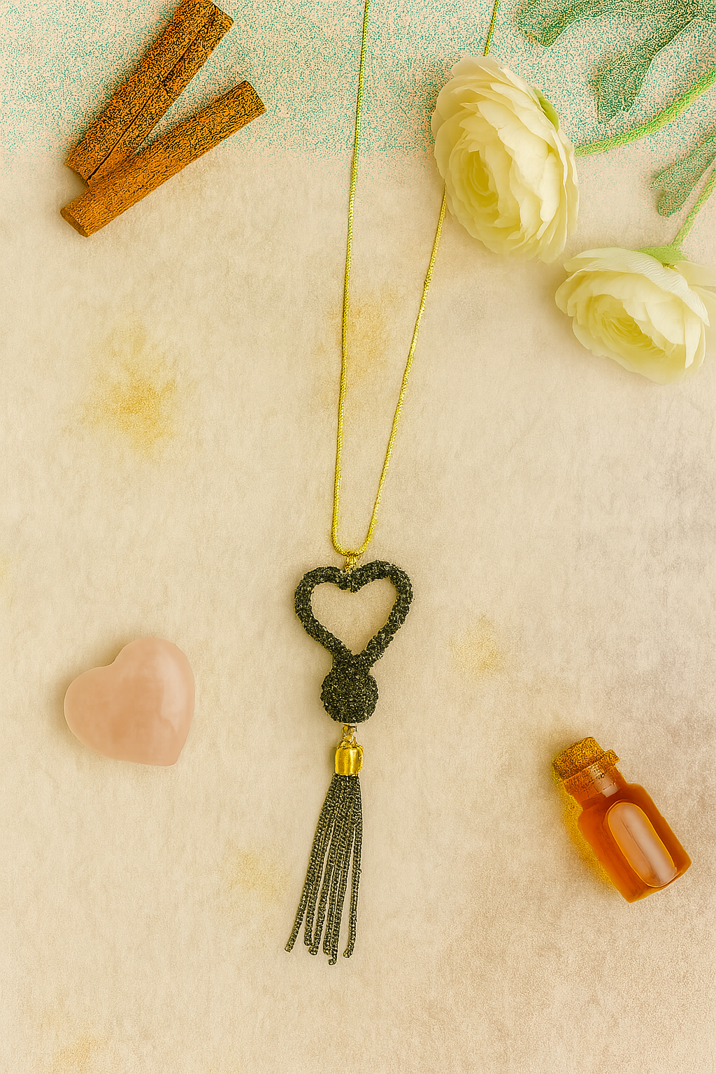 Vintage heart Charm Pendant Necklace